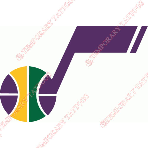 Utah Jazz Customize Temporary Tattoos Stickers NO.1228